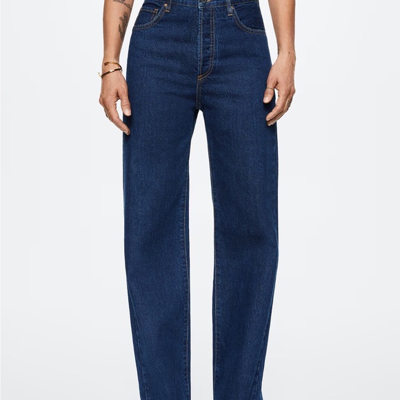 Mango Dark Blue Women's Jeans - Picture 3 of 4